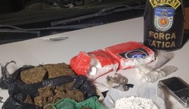 Jovem é preso portando sacola com cocaína e maconha na Chã da Jaqueira, em Maceió