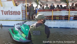 Festa com mais de 100 pessoas é flagrada pela Polícia Ambiental na Lagoa Mundaú