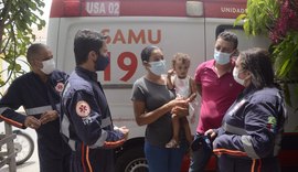 Família de criança vítima de engasgo reencontra socorristas do Samu em Arapiraca