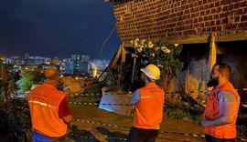 Fortes chuvas provocam desabamentos e deslizamentos em Maceió