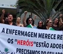 Equipes de enfermagem de UPAs em Maceió fazem protesto contra atraso de pagamento