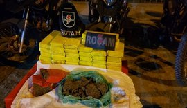 Batalhão de Rotam apreende mais de 22 quilos de maconha em grota de Maceió