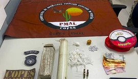 Arma, drogas e dinheiro são apreendidos após operação no interior de Alagoas