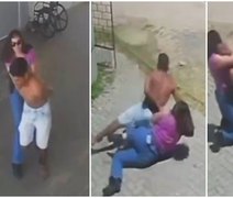 Vídeo: Sozinha, policial civil imobiliza homem preso que tentava fugir de UPA no Ceará