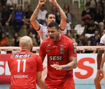 Sesi-Bauru vence Suzano e vai à semifinal da Copa Brasil de vôlei