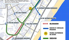 Obra altera trânsito da Pajuçara e Jaraguá nesta quinta (14)