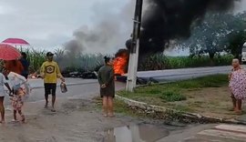 Moradores bloqueiam BR-316 em protesto contra a falta de água em Pilar