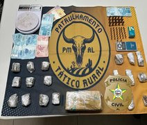 Mulher é presa com drogas e dinheiro durante operação policial em Palmeira dos Índios