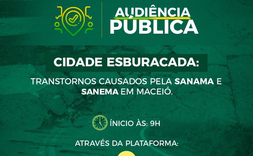 Audiência Pública discute danos estruturais nas vias de Maceió