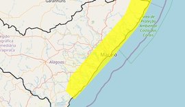 Inmet emite alerta amarelo de chuvas para 25 cidades de Alagoas