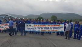 Empregos nas obras do Canal do Sertão devem cair pela metade