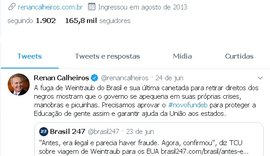 Senador fala sobre a fuga de Weintraub em suas redes sociais