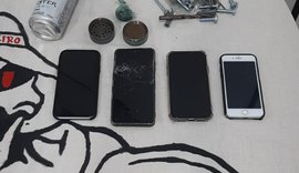 Aparelhos celulares e droga são apreendidos em operação que investiga explosões de bombas