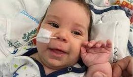 Bebê alagoano diagnosticado com doença rara consegue doações para usar remédio de R$ 12 milhões