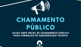 Algás abre edital de chamamento público para formação de subcomissão técnica