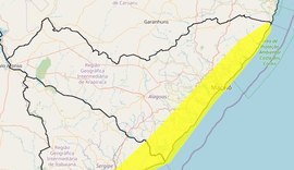 Inmet emite novo alerta de chuvas para 29 municípios de Alagoas neste sábado