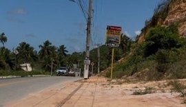 MPF recomenda interdição de trecho de alargamento da AL-101 Norte por risco de deslizamento de falésia