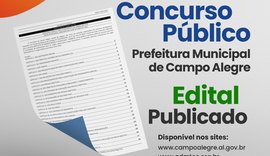 Prefeitura de Campo Alegre divulga edital com 54 vagas de até R$ 5 mil