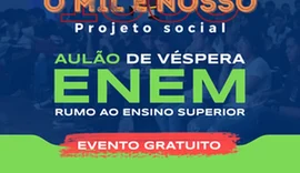 Projeto “O Mil é Nosso” promove aulão gratuito de revisão para o Enem