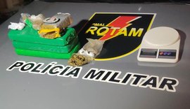 Polícia Militar apreendeu 2,700kg de maconha em Maceió
