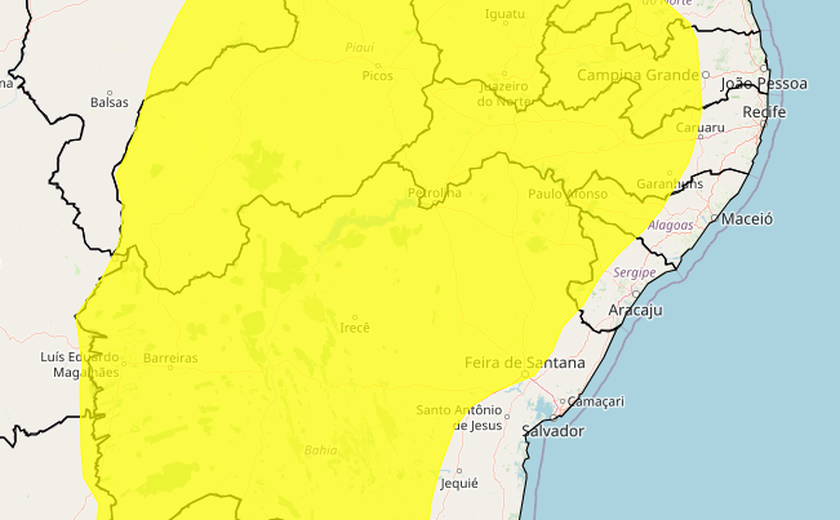 Inmet emite alerta de baixa umidade para 35 municípios alagoanos