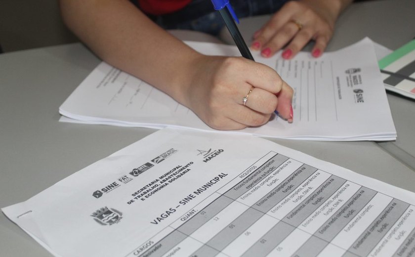 Sine Maceió oferta 39 vagas de emprego