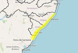 Alerta de fortes chuvas coloca 21 cidades de AL sob risco de alagamentos e deslizamentos