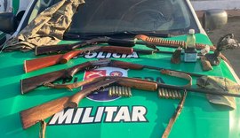Policia Militar apreendeu 8 armas de fogo em menos de 24 horas