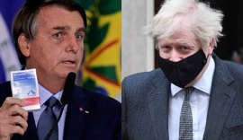 Em encontro com Bolsonaro, Boris elogia AstraZeneca e diz que já tomou as duas doses