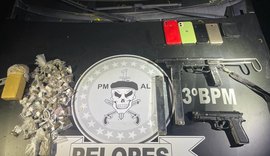 PM/AL apreende submetralhadora artesanal e prende quatro suspeitos em Arapiraca