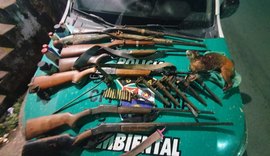 BPA resgata 100 animais silvestres e apreende 21 armas de fogo em operação conjunta