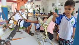 Creche Fúlvia Rosemberg, na Cidade Universitária promove exposição com materiais recicláveis