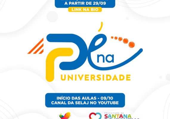 ‘Pé Na Universidade’ de Santana do Ipanema vai ofertar aulas gratuitas para jovens estudantes