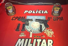 Polícia apreende armas, drogas e dinheiro em ações no interior de Alagoas