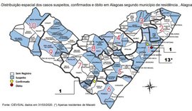 Covid-19: 53 municípios alagoanos apresentam casos suspeitos da doença