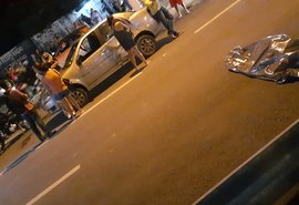 Acidente deixa um morto e outro ferido na Av. Fernandes Lima; Veja imagens