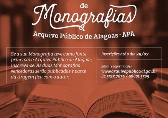 Estado lança II Concurso de Monografias sobre acervo do Arquivo Público