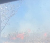 VÍDEO: fumaça de incêndio atrapalha visão de condutores na Avenida Márcio Canuto, em Maceió
