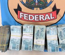PF apreende R$ 590 mil em espécie com suspeito de corrupção eleitoral em AL