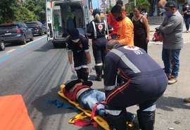 Acidente na Av. Fernandes Lima em Maceió envolvendo motos deixa feridos
