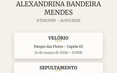 Família comunica morte de Alendandrina Bandeira Mendes