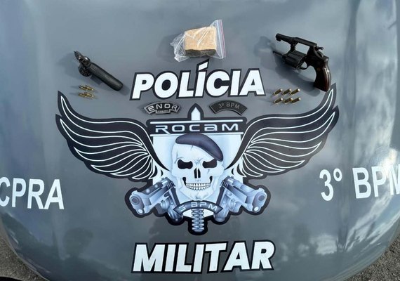 PM-AL apreende armas, drogas e recupera celular em Arapiraca