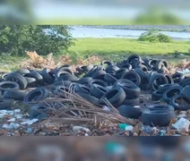 PC abre investigação sobre descarte irregular de pneus na Lagoa Mundaú