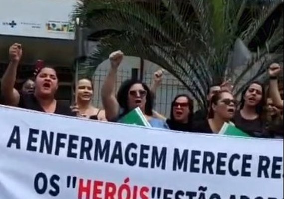 Equipes de enfermagem de UPAs em Maceió fazem protesto contra atraso de pagamento