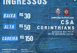CSA X Corinthians: confira preços e onde comprar os ingressos
