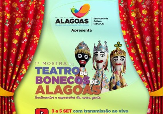 1° edição da Mostra de Teatro de Bonecos de Alagoas terá início nesta sexta-feira (3)