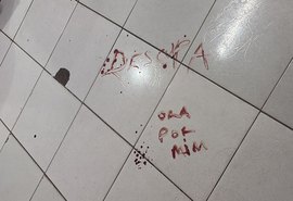 Igreja é furtada 2 vezes e suspeito deixa recado com sangue em Maceió