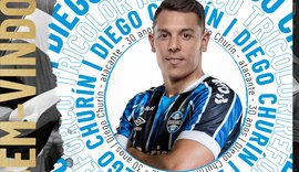 Grêmio oficializa a contratação do centroavante Diego Churín