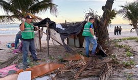 Segurança Cidadã retira estruturas irregulares e fogueiras na Praia da Avenida