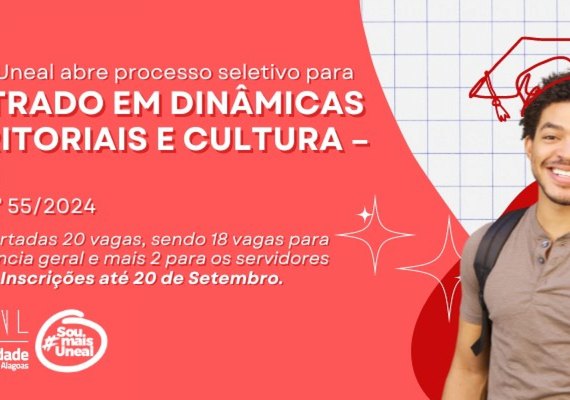 Abertas inscrições para curso de mestrado do ProDiC na Uneal